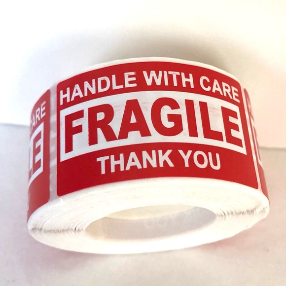 250 Stickers/roll, FRAGILE Handle With Care Label Stickers - Picture 2 of 2